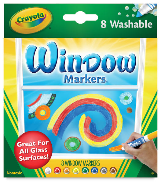 Open in modal - Crayola Window Marker - Assorted Colors, Set of 8