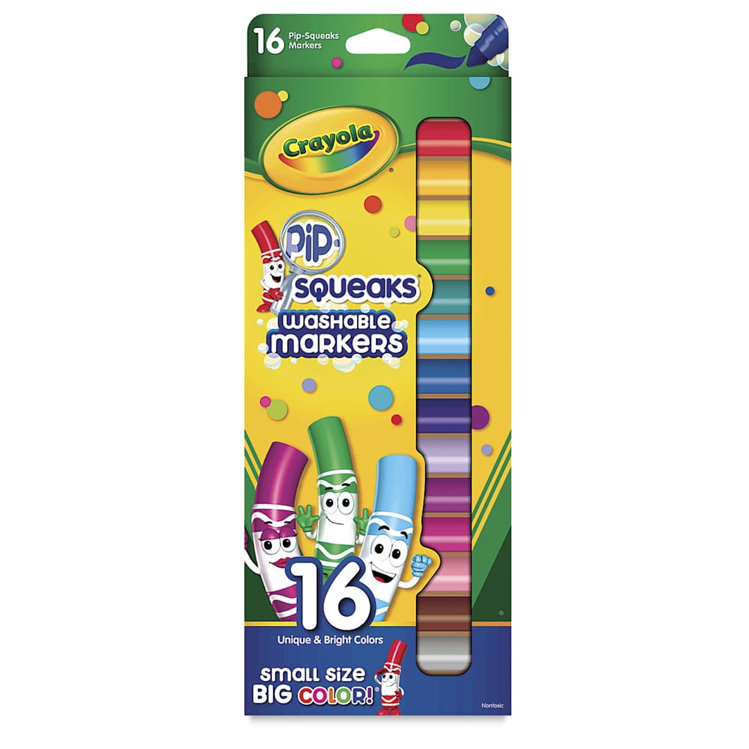 Open in modal - Crayola Pip-Squeaks Washable Markers - Set of 16, front of the packaging