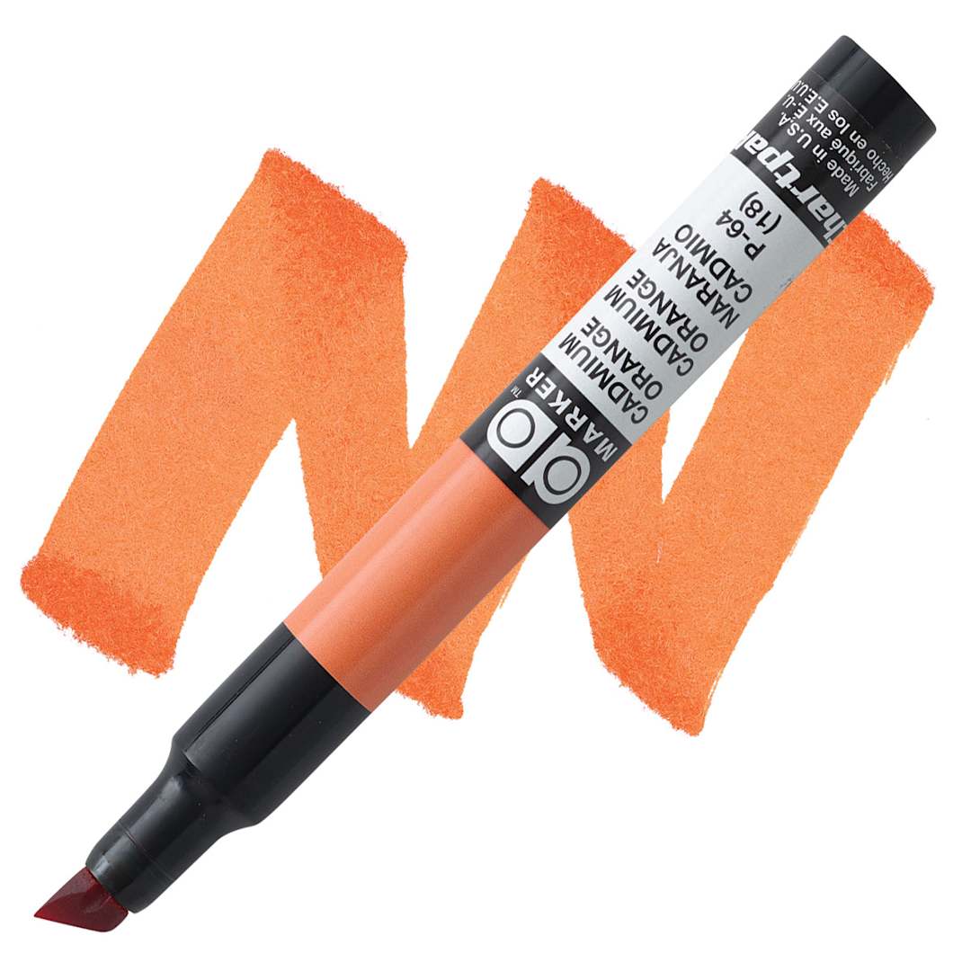 Open in modal - Chartpak Ad Marker - Cadmium Orange marker and swatch