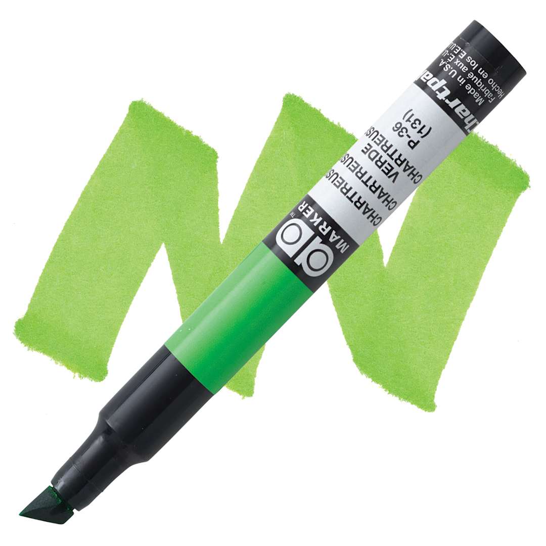 Open in modal - Chartpak Ad Marker - Chartreuse marker and swatch