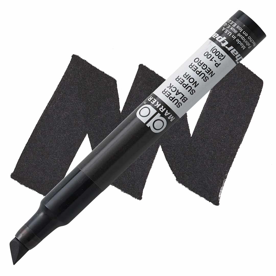 Open in modal - Chartpak Ad Marker - Super Black marker and swatch