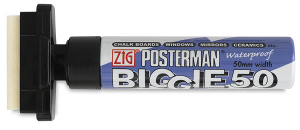 Open in modal - Zig Posterman Biggie Markers - Side view showing wide tip
