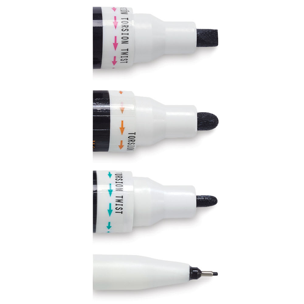 Open in modal - Elmer's Painters Paint Markers - Closeup of variety of Tips available in Paint Markers