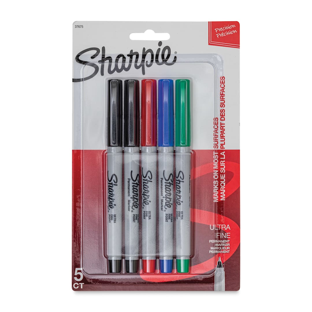 Open in modal - Sharpie Ultra-Fine Point Markers - Assorted Colors, Set of 5
