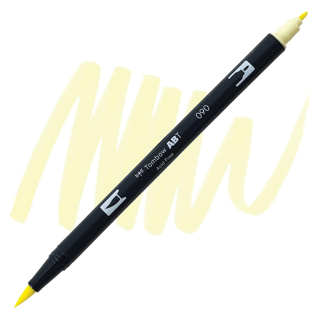 Open in modal - Tombow Dual Brush Pen - Lemon Cream pen and swatch