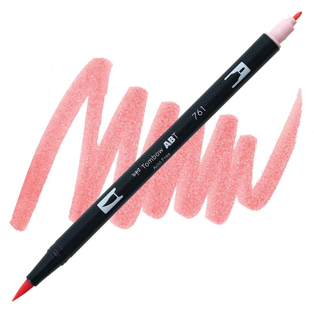 Open in modal - Tombow Dual Brush Pen - Carnation pen and swatch