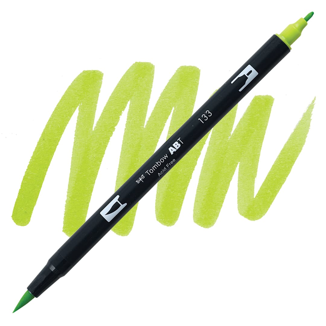 Open in modal - Tombow Dual Brush Pen - Chartreuse pen and swatch