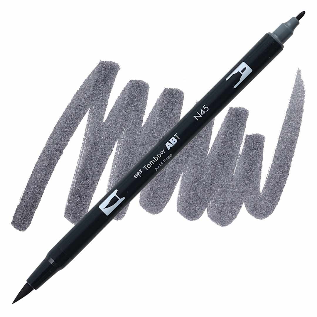 Open in modal - Tombow Dual Brush Pen - Cool Gray 10 pen and swatch