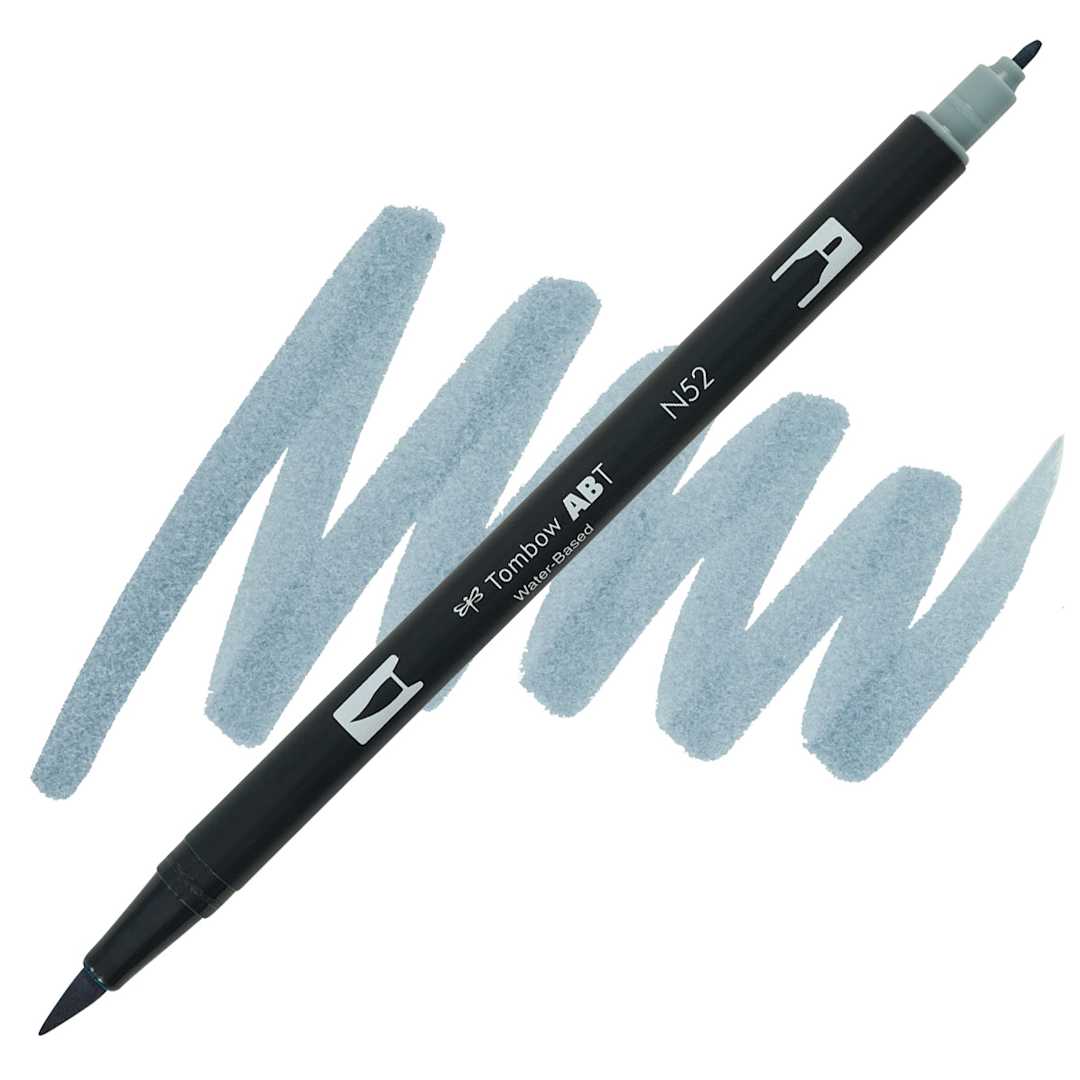 Open in modal - Tombow Dual Brush Pen - Cool Gray 8 pen and swatch