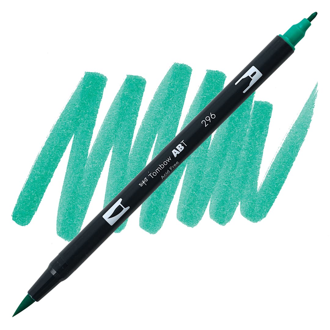 Open in modal - Tombow Dual Brush Pen - Green pen and swatch
