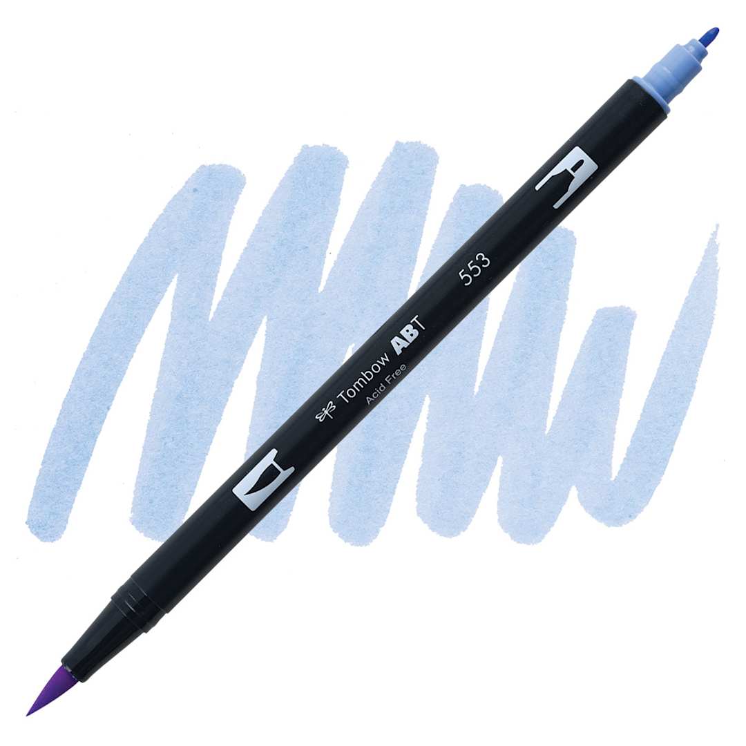 Open in modal - Tombow Dual Brush Pen - Mist Purple pen and swatch