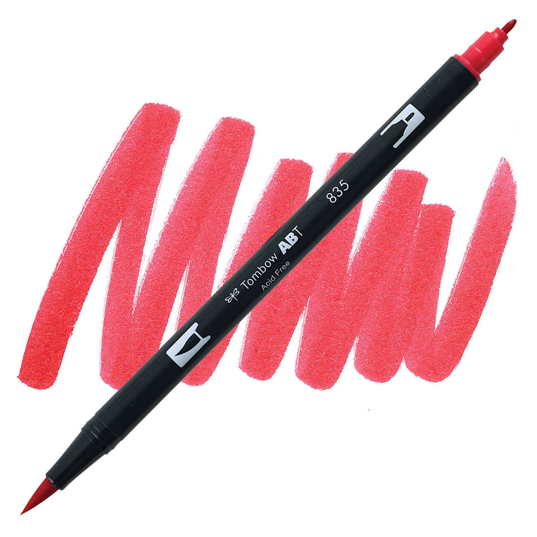 Open in modal - Tombow Dual Brush Pen - Persimmon pen and swatch