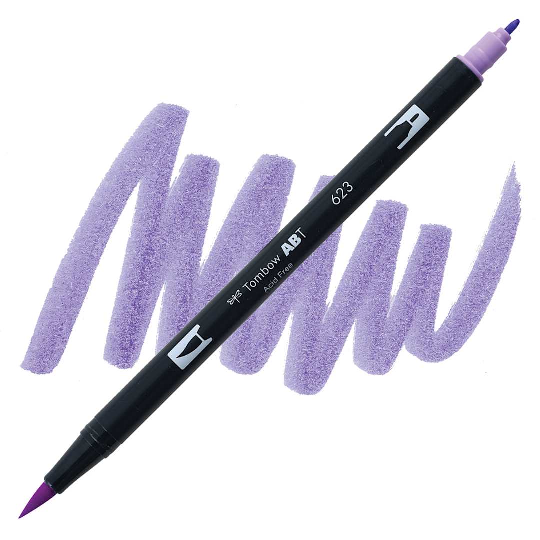 Open in modal - Tombow Dual Brush Pen - Purple Sage pen and swatch