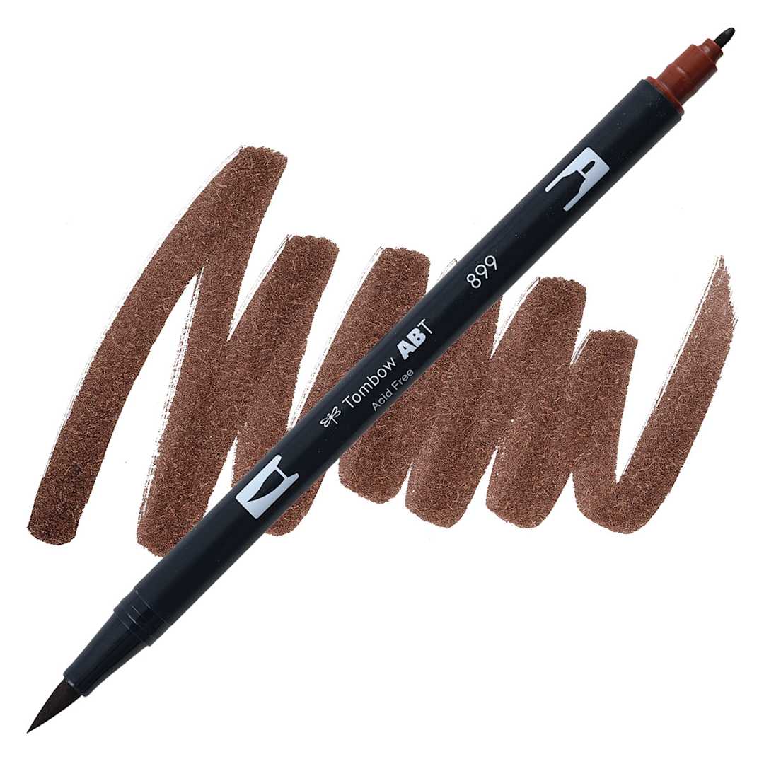 Open in modal - Tombow Dual Brush Pen - Redwood pen and swatch
