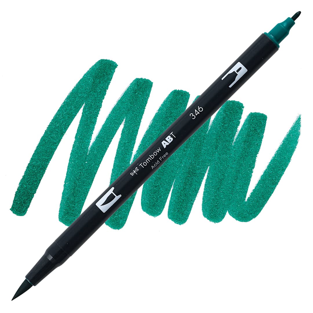 Open in modal - Tombow Dual Brush Pen - Sea Green pen and swatch