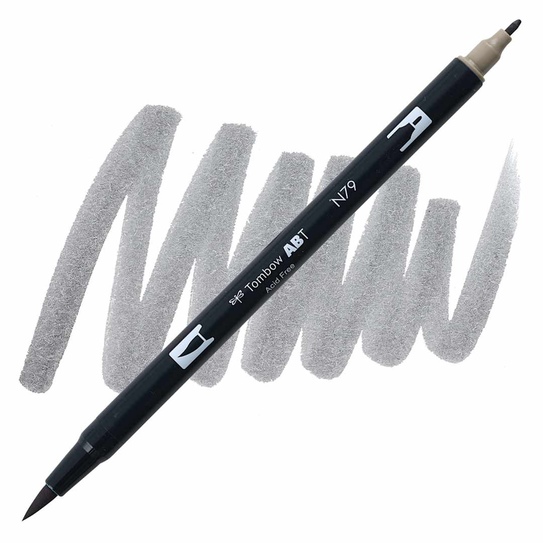 Open in modal - Tombow Dual Brush Pen - Warm Gray 2 pen and swatch