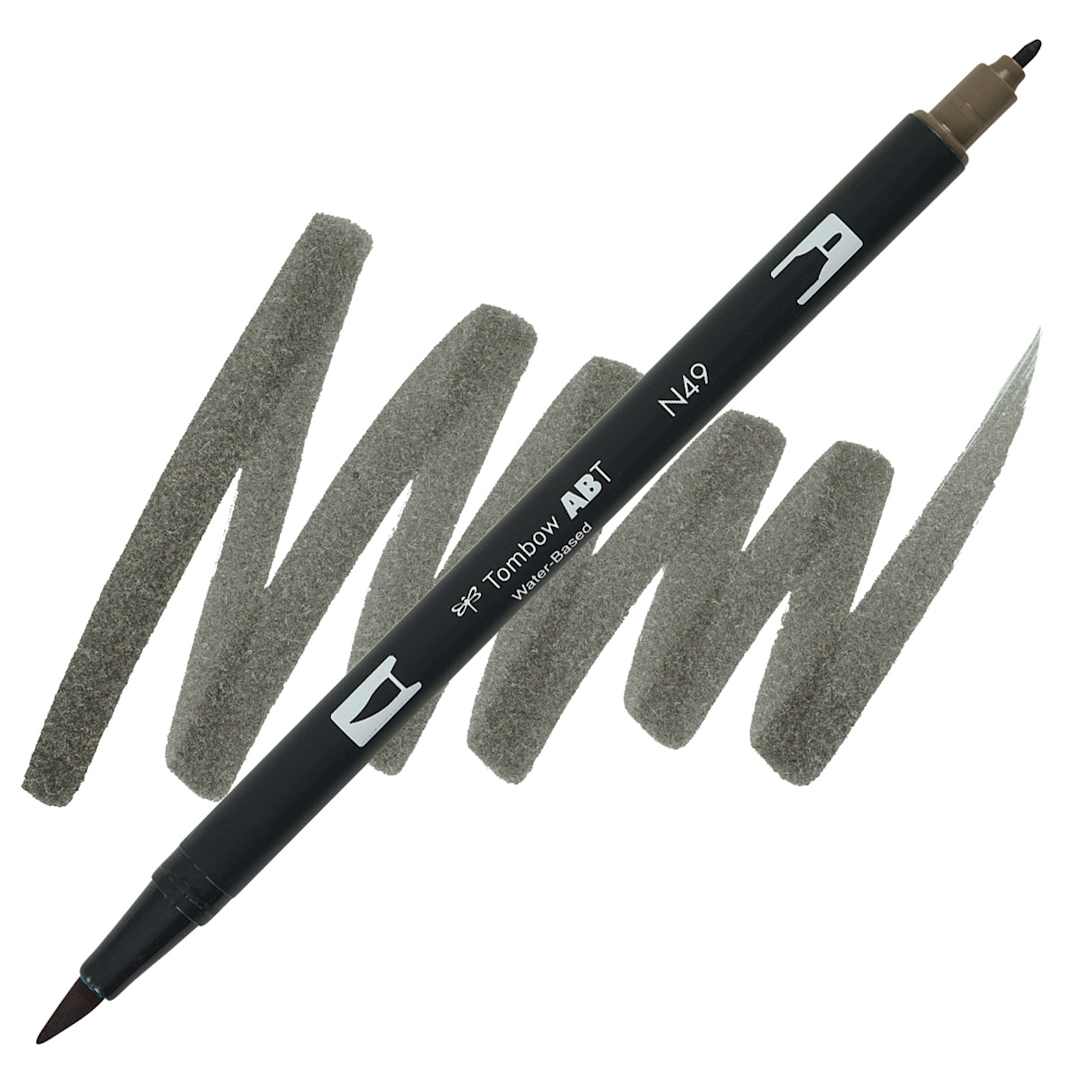 Open in modal - Tombow Dual Brush Pen - Warm Gray 8 pen and swatch