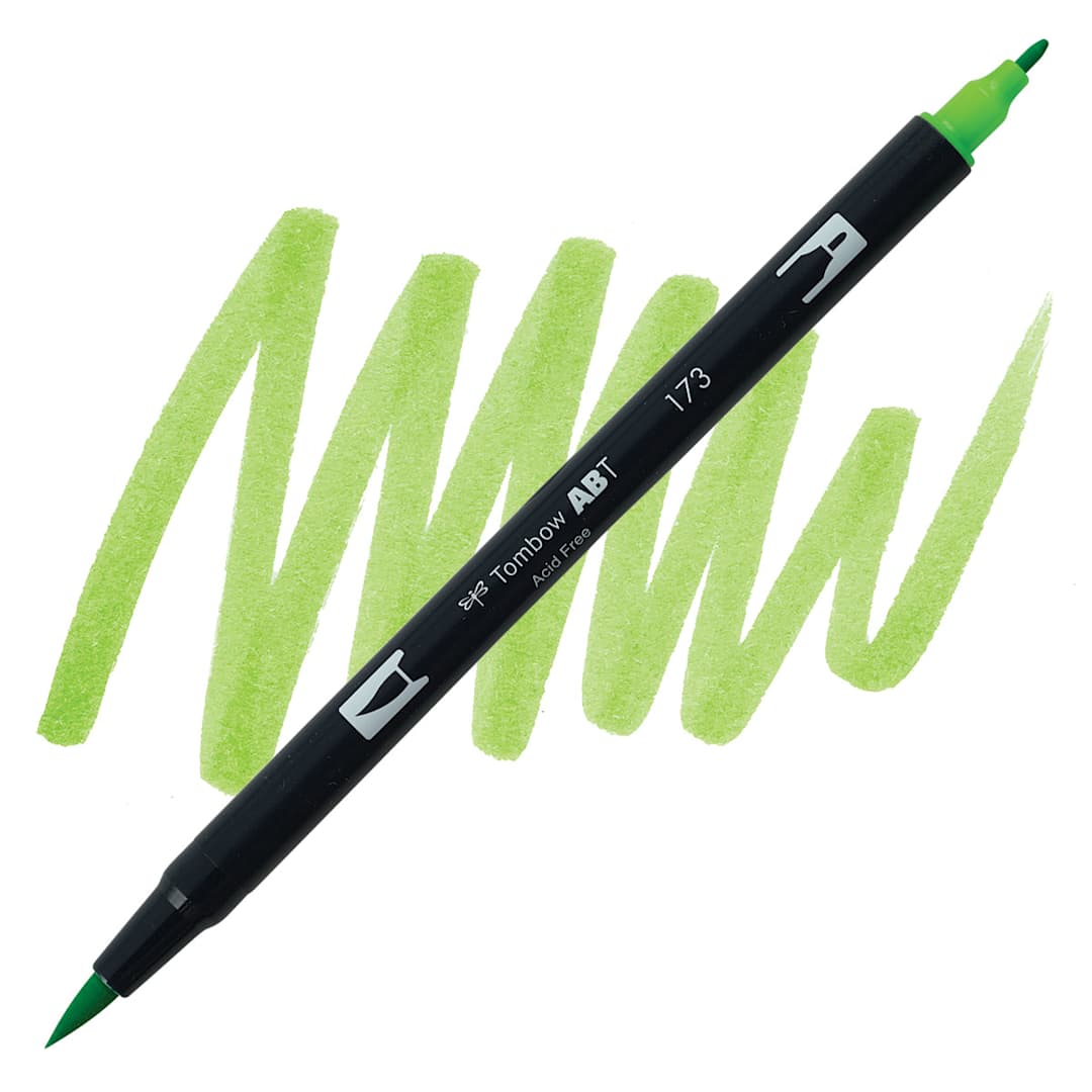 Open in modal - Tombow Dual Brush Pen - Willow Green pen and swatch