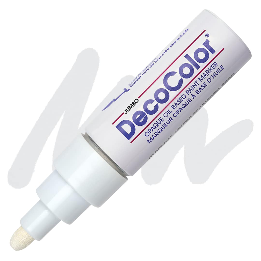 Open in modal - Decocolor Jumbo Paint Marker - White marker and swatch