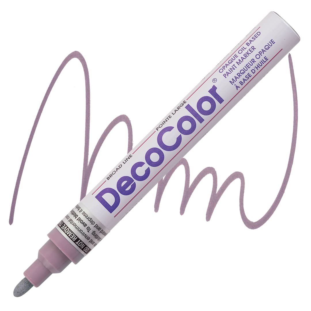 Open in modal - Decocolor Paint Marker - Pale Mauve, Broad Tip marker and swatch