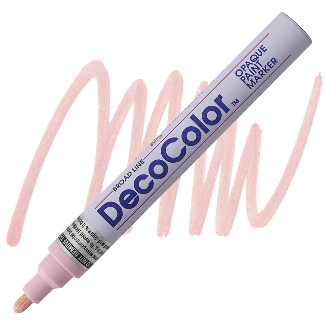 Open in modal - Decocolor Paint Marker - Blush Pink, Broad Tip marker and swatch