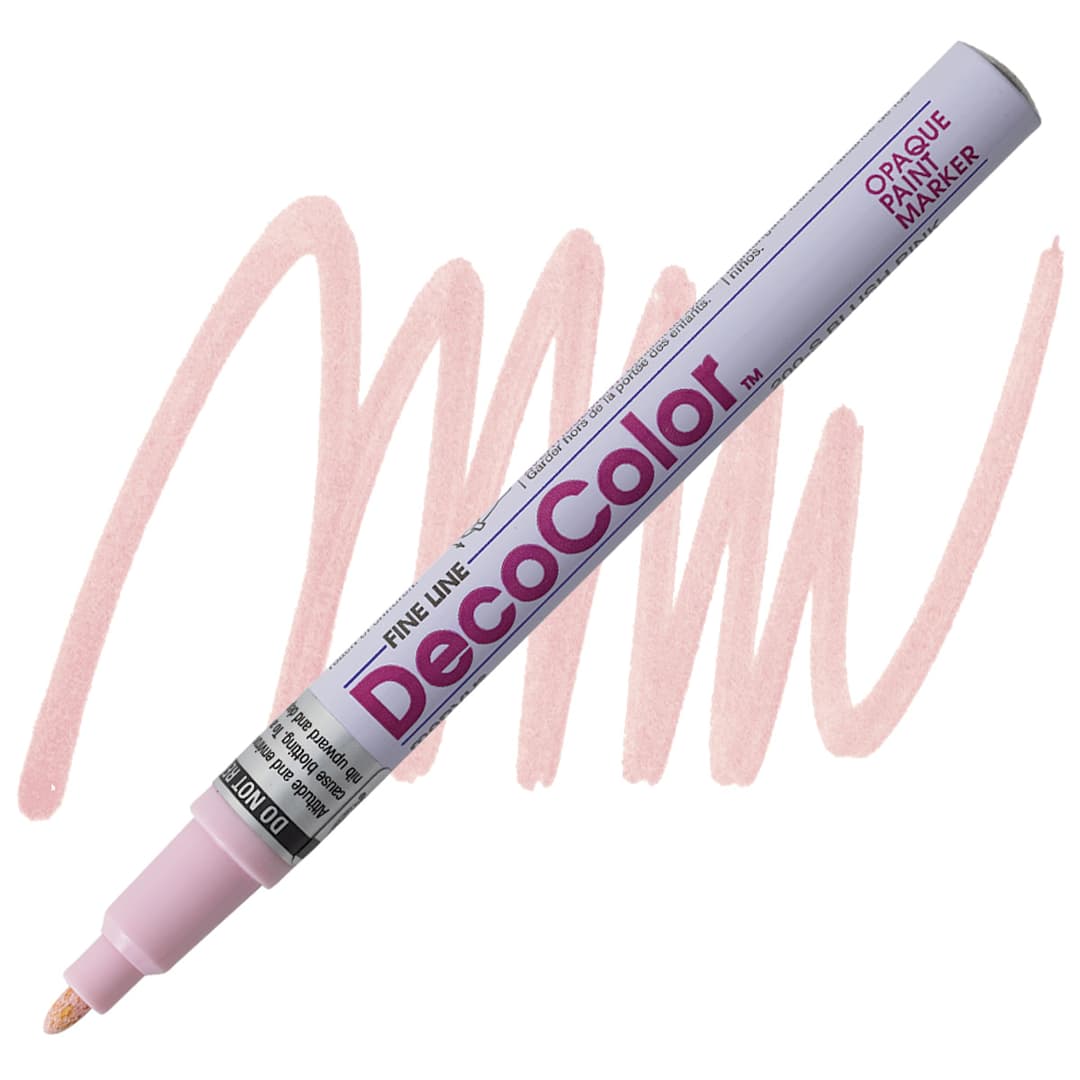 Open in modal - Decocolor Paint Marker - Blush Pink, Fine Tip marker and swatch