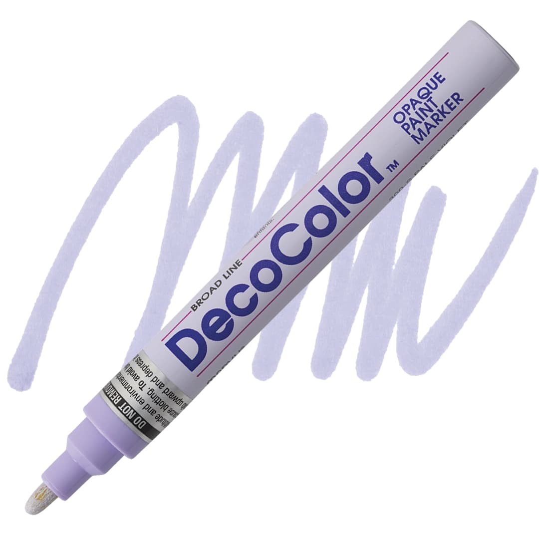 Open in modal - Decocolor Paint Marker - Pale Violet, Broad Tip marker and swatch