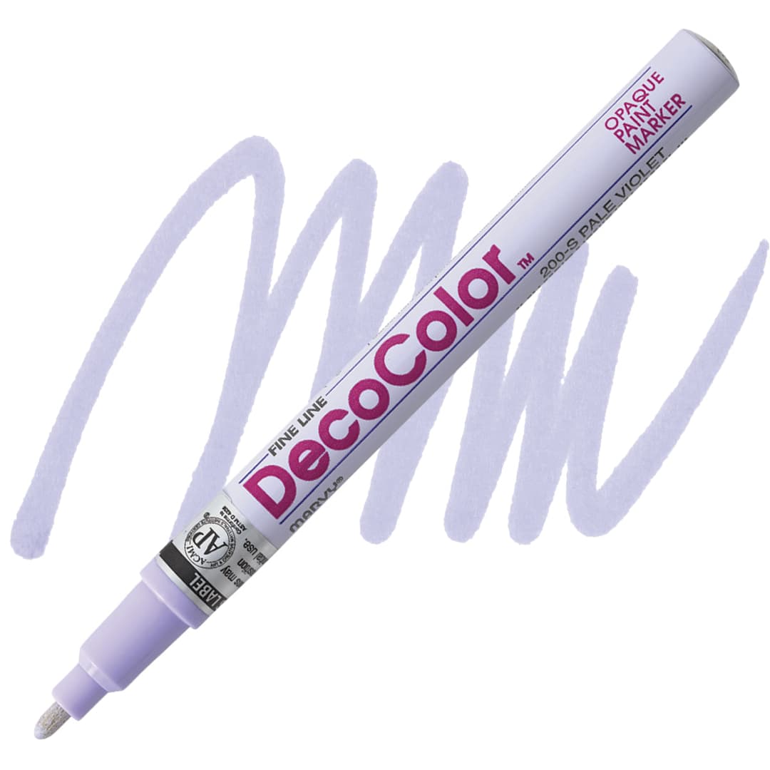 Open in modal - Decocolor Paint Marker - Pale Violet, Fine Tip marker and swatch