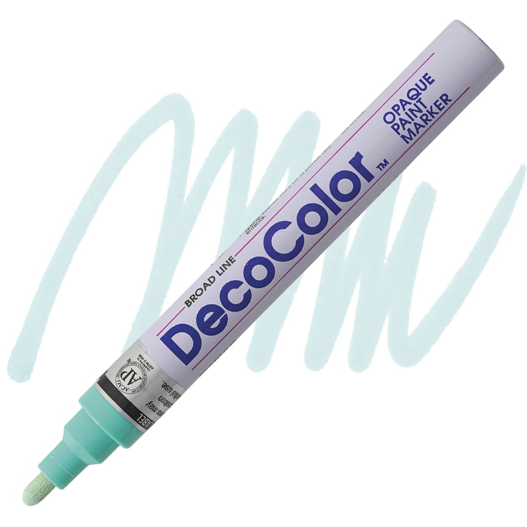 Open in modal - Decocolor Paint Marker - Peppermint, Broad Tip marker and swatch