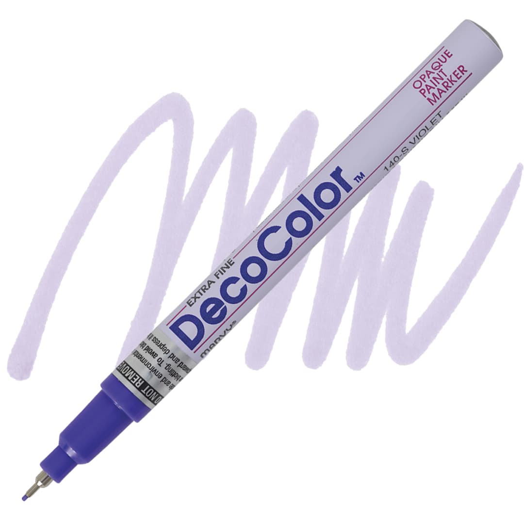 Open in modal - Decocolor Paint Marker - Violet, Extra Fine Tip marker and swatch