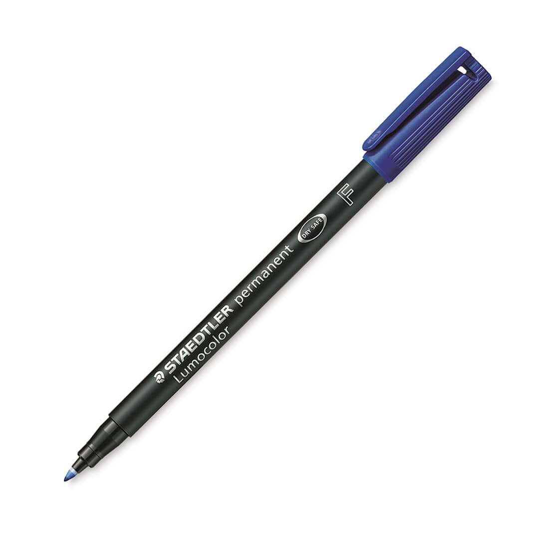 Open in modal - Staedtler Lumocolor Permanent Marker - Blue, Fine