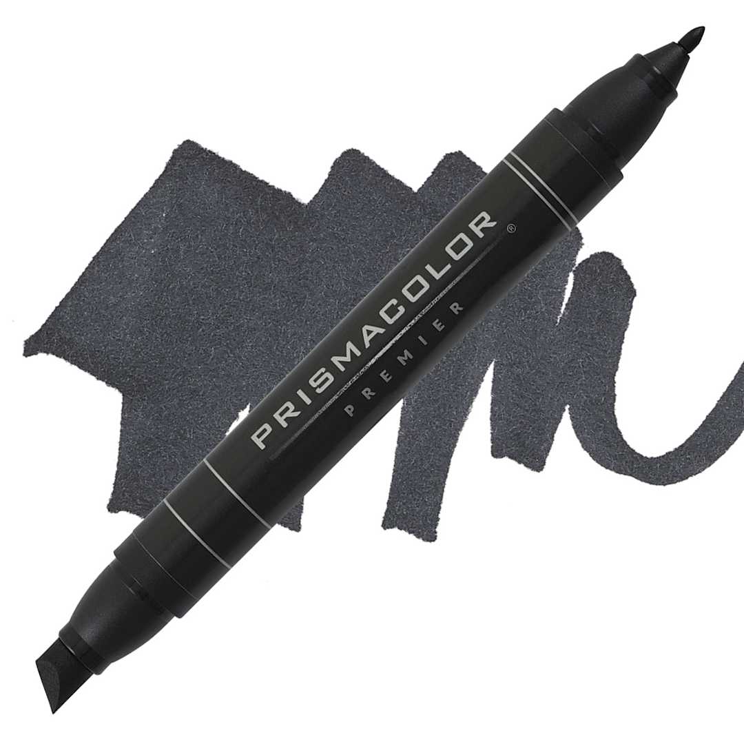 Open in modal - Prismacolor Premier Dual-Ended Art Marker - Black marker and swatch