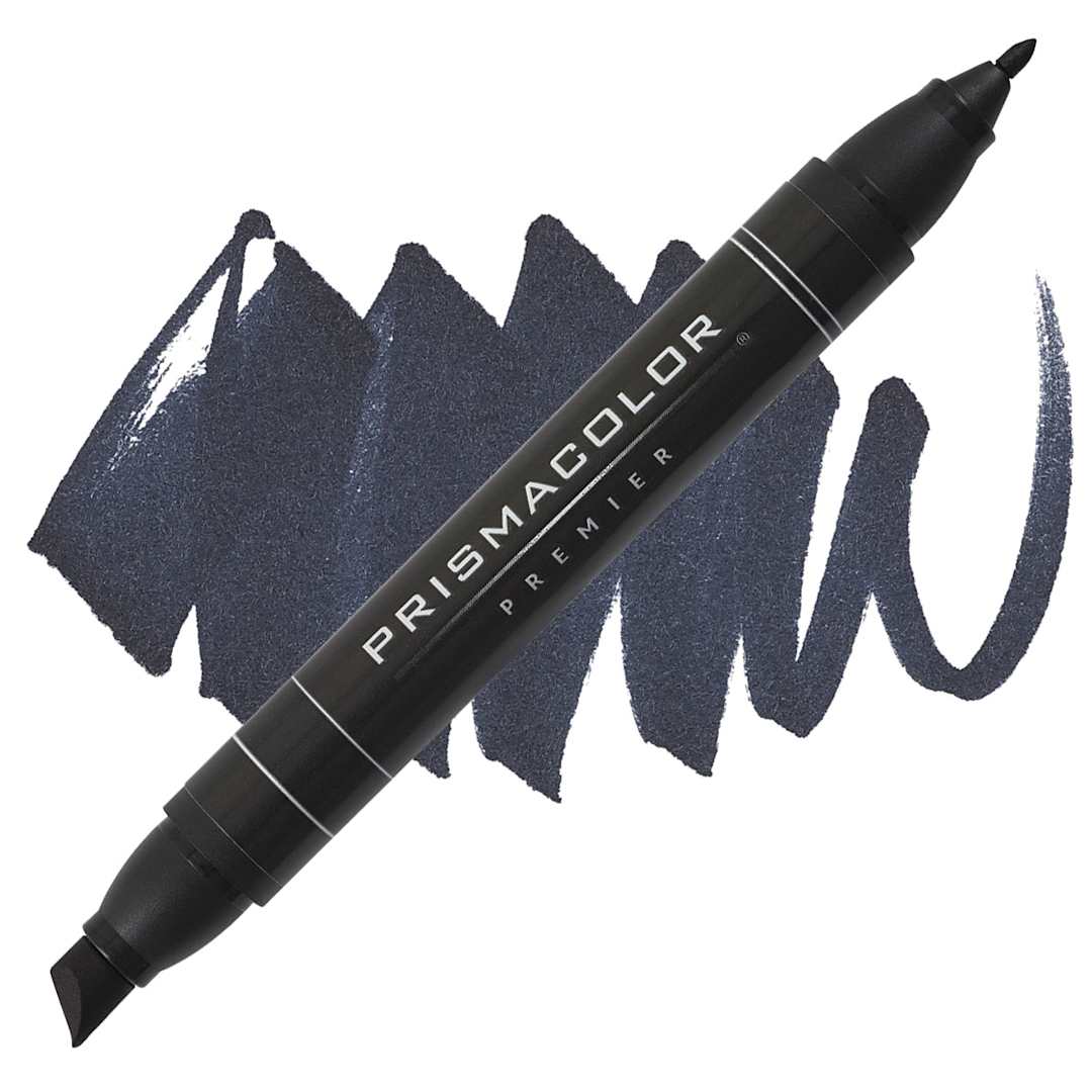 Open in modal - Prismacolor Premier Dual-Ended Art Marker - Jet Black (marker and swatch)