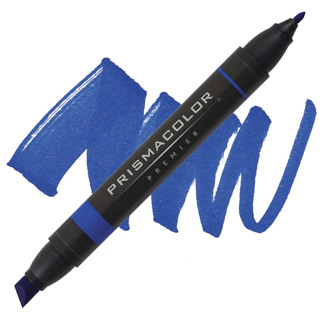Open in modal - Prismacolor Premier Dual-Ended Art Marker - Ultramarine (marker and swatch)