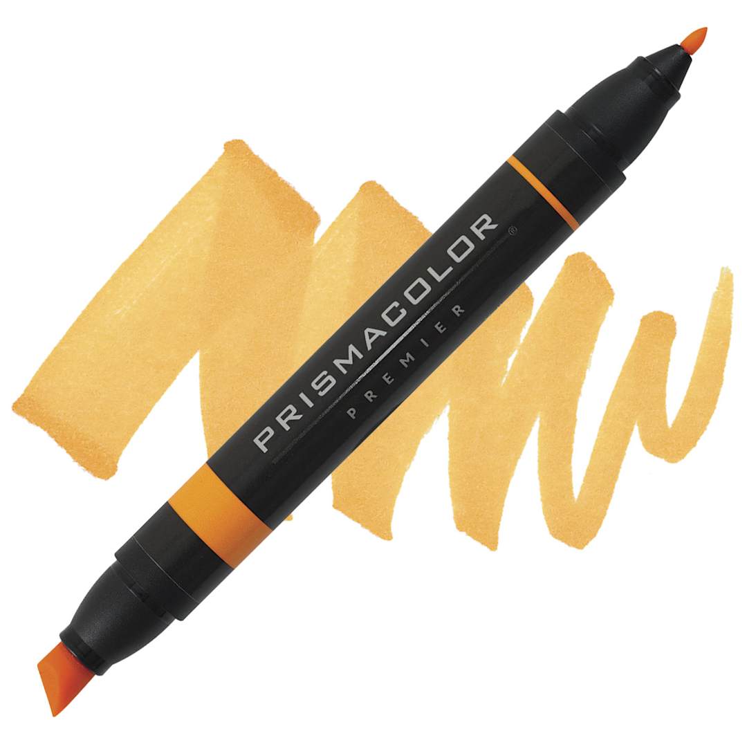 Open in modal - Prismacolor Premier Dual-Ended Art Marker - Yellowed Orange (marker and swatch)