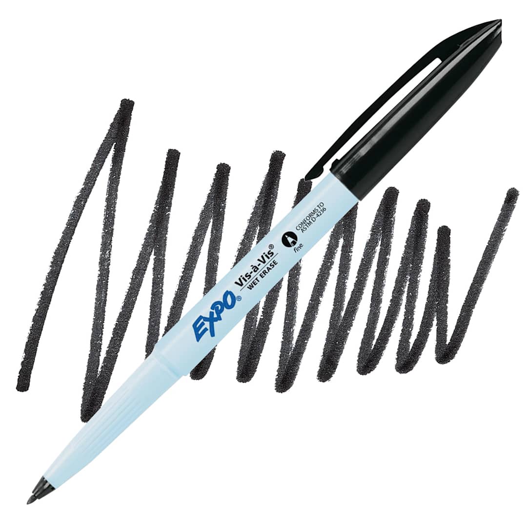 Open in modal - Expo Vis-à-Vis Projection Marker - Black marker and swatch