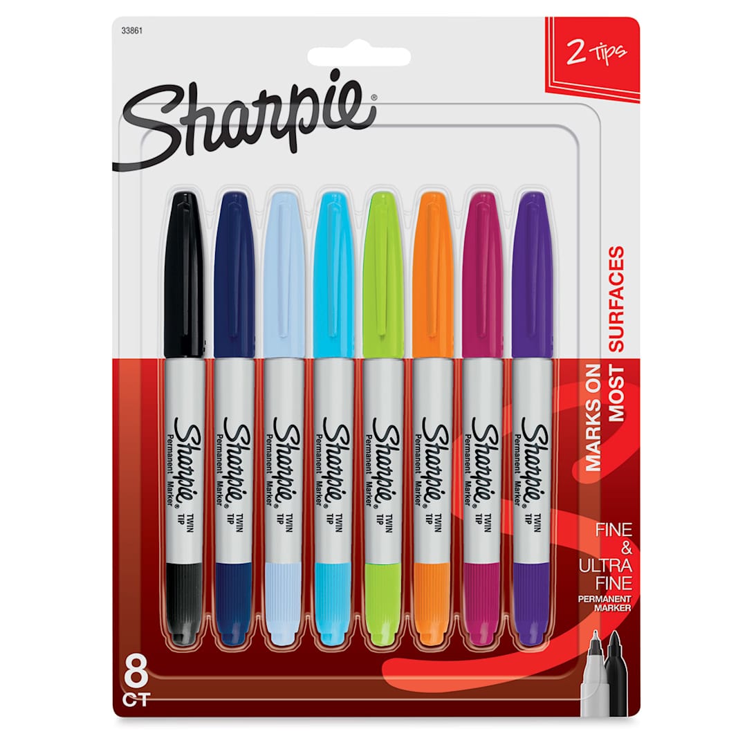 Open in modal - Sharpie Twin Tip Markers-Set of 8 Colors  Outside of Package
