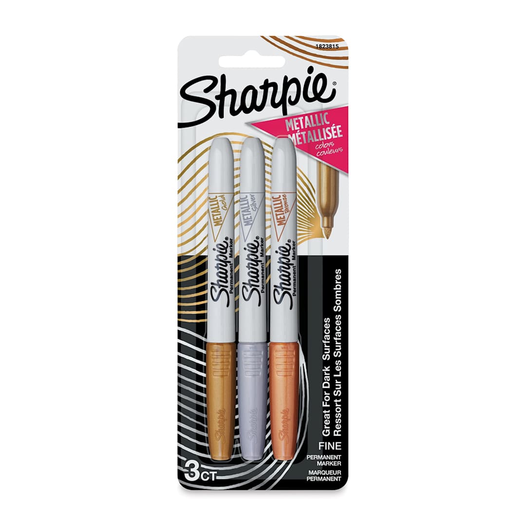 Open in modal - Sharpie Metallic Fine Point Marker - Assorted, Pkg of 3