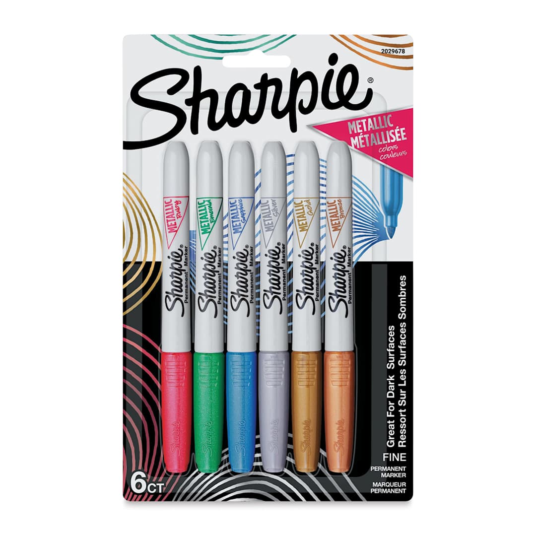 Open in modal - Sharpie Metallic Fine Point Marker - Set of 6