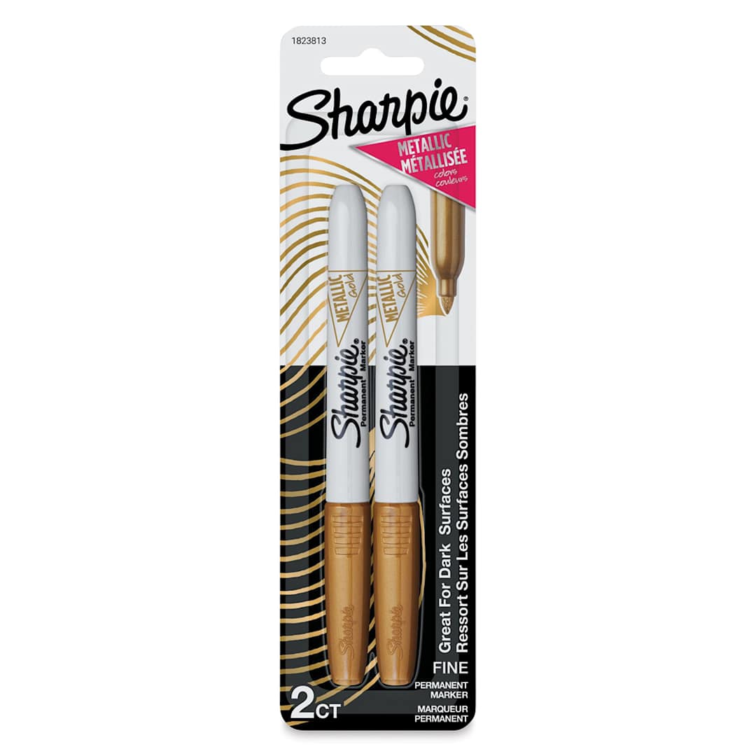 Open in modal - Sharpie Metallic Fine Point Marker - Gold, Pkg of 2