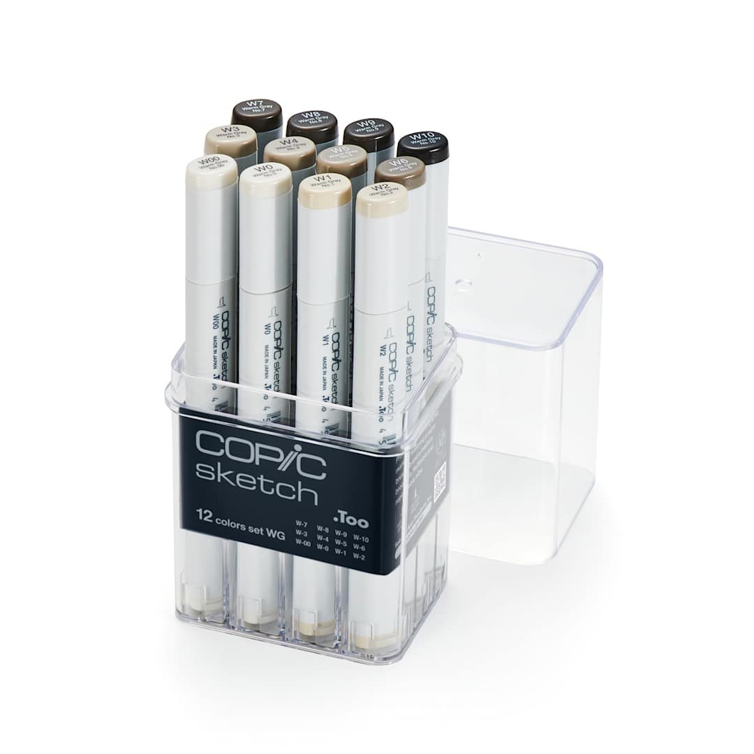 Open in modal - Copic Sketch Marker Set - Warm Grays, Set of 12