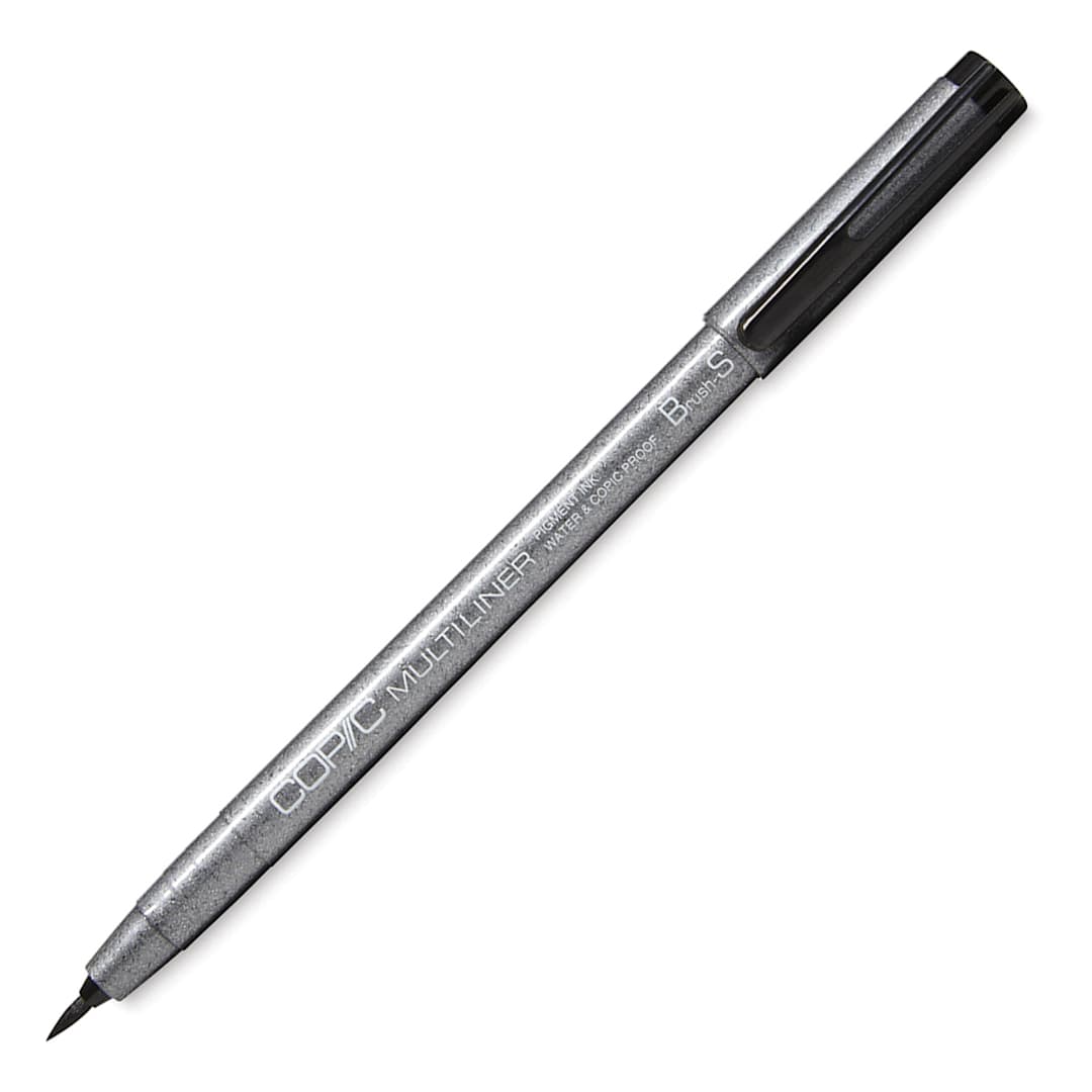 Open in modal - Copic Multiliner Pen - Small, Black, Brush Tip