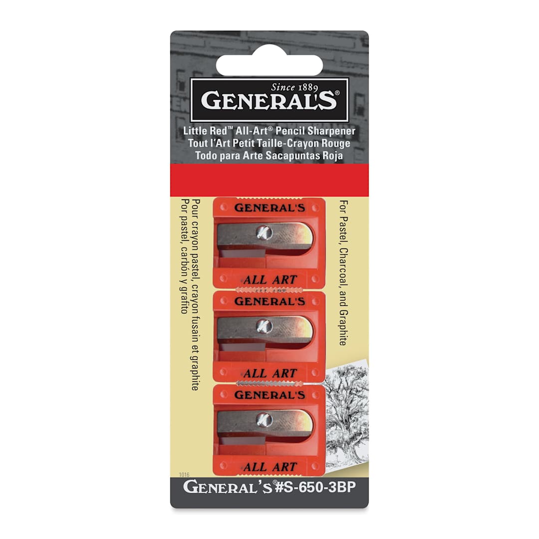 Open in modal - General's All Art Pencil Sharpener - Single Hole, Pkg of 3