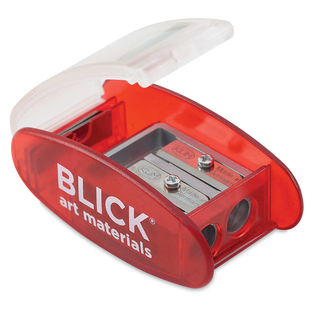 Open in modal - Blick by KUM Long Point Sharpener - Right angle view of open Sharpener