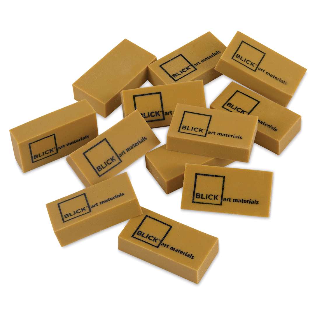 Open in modal - Blick Art Gum Eraser - Large, 2" x 1" x 1/2", Box of 12, laid out