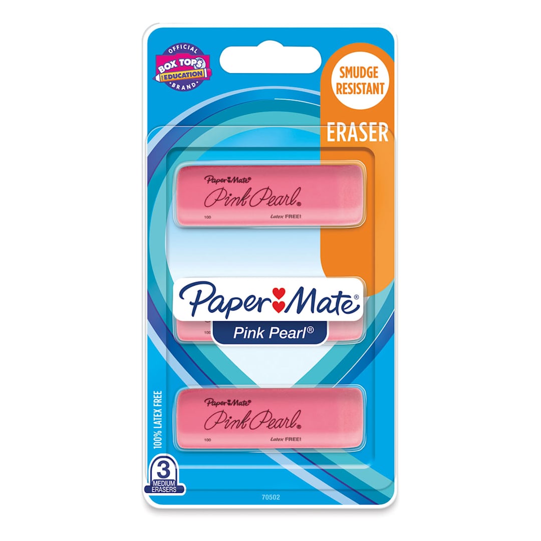 Open in modal - Pink Pearl Eraser - Medium, Pack of 3