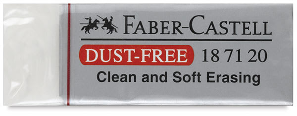 Open in modal - Faber-Castell Dust-Free Vinyl Eraser - single eraser shown horizontally