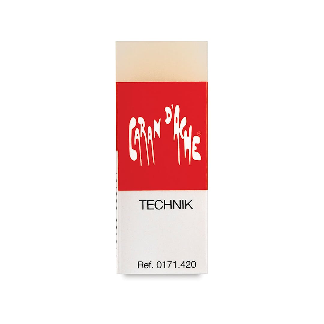 Open in modal - Caran d'Ache Technik Eraser - Front view of Technik Eraser with label