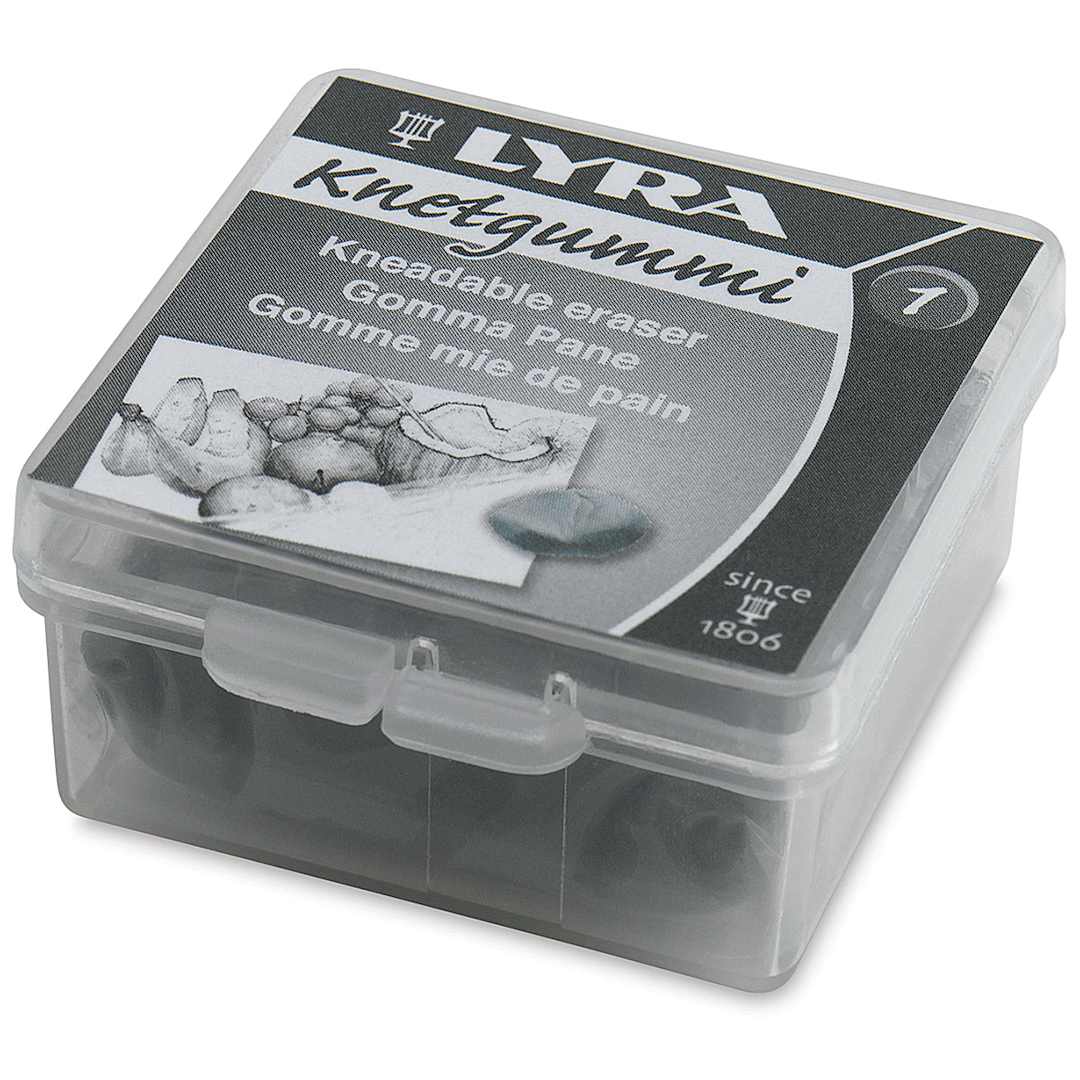 Open in modal - Lyra Kneadable Eraser - Angled view of eraser in plastic storage box

