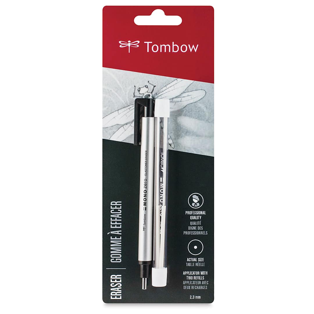 Open in modal - Tombow Mono Zero Refillable Eraser - Eraser and Refill, Round (in package)